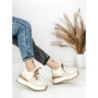 Pantofi Sport Dama din piele naturala 3651-3 BEIGE | PANTOFUL