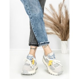 Pantofi Sport Dama din piele naturala 3651-3 GREY | PANTOFUL