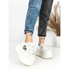 Pantofi Sport Dama din piele naturala 1561-1 WHITE | PANTOFUL