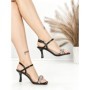 Sandale Dama cu Toc Subtire Y328-63 BLACK | FESTISIMO