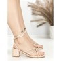 Sandale Dama cu Toc Gros LOLA5237 BEIGE | GIVANA