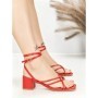 Sandale Dama cu Toc Gros LOLA5237 RED | GIVANA