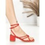 Sandale Dama cu Toc Gros LOLA5237 RED | GIVANA