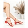 Sandale Dama cu Toc Gros LOLA5237 RED | GIVANA