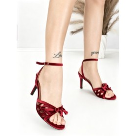 Sandale Dama cu Toc Subtire LOLA5280 WINE | GIVANA