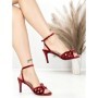Sandale Dama cu Toc Subtire LOLA5280 WINE | GIVANA
