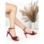 Sandale Dama cu Toc Subtire LOLA5280 WINE | GIVANA