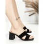 Papuci Dama cu Toc 55-A54 BLACK | GIVANA