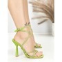 Sandale Dama cu Toc Subtire JA-31 LIGHT GREEN | STEPHAN