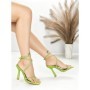 Sandale Dama cu Toc Subtire JA-31 LIGHT GREEN | STEPHAN