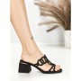 Sandale Dama cu Toc Gros QQ-169 BLACK | STEPHAN