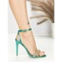 Sandale Dama cu Toc Subtire P-1315 GREEN | STEPHAN