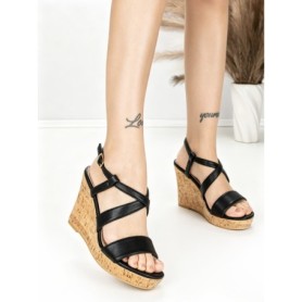 Sandale Dama cu Platforma 11-10 BLACK | STEPHAN