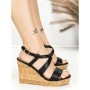 Sandale Dama cu Platforma 11-10 BLACK | STEPHAN