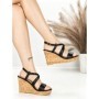 Sandale Dama cu Platforma 11-10 BLACK | STEPHAN