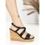 Sandale Dama cu Platforma 11-10 BLACK | STEPHAN