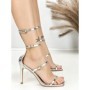Sandale Dama cu Toc Subtire UC-118 SILVER | STEPHAN