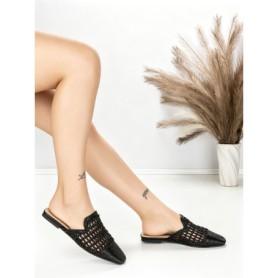 Papuci Dama cu Talpa Joasa QQ-229 BLACK | STEPHAN