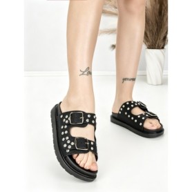 Papuci Dama cu Talpa Joasa BE-109 BLACK | BEUE SHOES