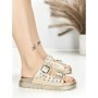 Papuci Dama cu Talpa Joasa BE-109 GOLD | BEUE SHOES