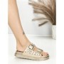 Papuci Dama cu Talpa Joasa BE-109 GOLD | BEUE SHOES