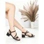 Sandale Dama cu Toc Gros BE-6009 BLACK | BEUE SHOES