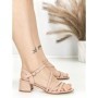 Sandale Dama cu Toc Gros BE-6009 PINK | BEUE SHOES