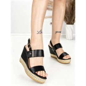 Sandale Dama cu Platforma BE-9023 BLACK | BEUE SHOES