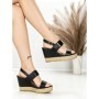 Sandale Dama cu Platforma BE-9023 BLACK | BEUE SHOES