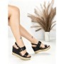 Sandale Dama cu Platforma BE-9023 BLACK | BEUE SHOES