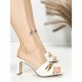 Papuci Dama cu Toc BE-9033 WHITE | BEUE SHOES