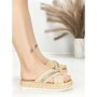 Papuci Dama cu Talpa Joasa BE-6077 BEIGE | BEUE SHOES