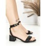 Sandale Dama cu Toc Gros BE-6011 BLACK | BEUE SHOES