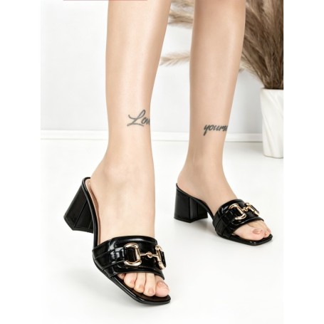 Papuci Dama cu Toc BE-9041 BLACK | BEUE SHOES
