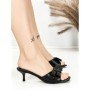 Papuci Dama cu Toc Subtire BE-651 BLACK | BEUE SHOES