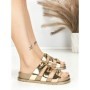 Papuci Dama cu Talpa Joasa BE-106 GOLD | BEUE SHOES