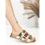 Papuci Dama cu Talpa Joasa BE-106 GOLD | BEUE SHOES