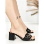Papuci Dama cu Toc K-8080 BLACK | BEUE SHOES