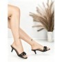 Papuci Dama cu Toc Subtire BE-9040 BLACK | BEUE SHOES