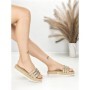 Papuci Dama cu Talpa Joasa BE-6073 GOLD | BEUE SHOES
