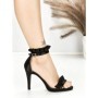 Sandale Dama cu Toc Subtire 6008 BLACK | BEUE SHOES