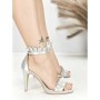 Sandale Dama cu Toc Subtire 6008 GREY | BEUE SHOES