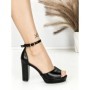 Sandale Dama cu Toc Gros si Platforma BE-6065 BLACK | BEUE SHOES