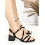 Sandale Dama cu Toc Gros BE-6014 BLACK | BEUE SHOES