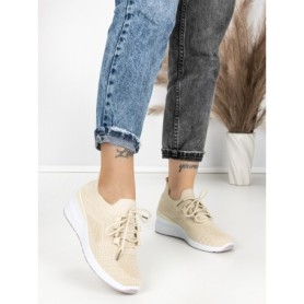 Pantofi Sport Dama cu Platforma P38 BEIGE | EMAS