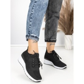 Pantofi Sport Dama cu Platforma P38 BLACK-WHITE | EMAS