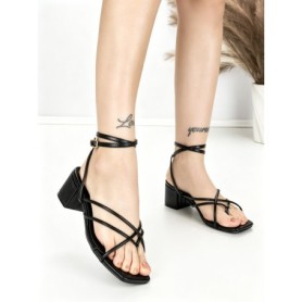 Sandale Dama cu Toc Gros LOLA5237 BLACK | GIVANA