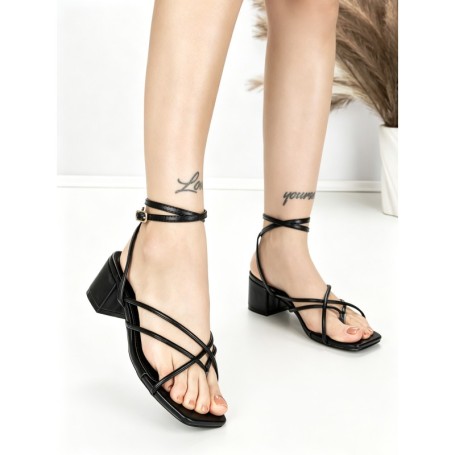Sandale Dama cu Toc Gros LOLA5237 BLACK | GIVANA