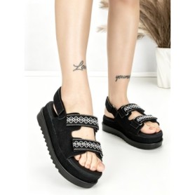 Sandale Dama cu Platforma PL367 BLACK | GIVANA
