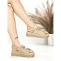 Sandale Dama cu Platforma PL367 KHAKI | GIVANA